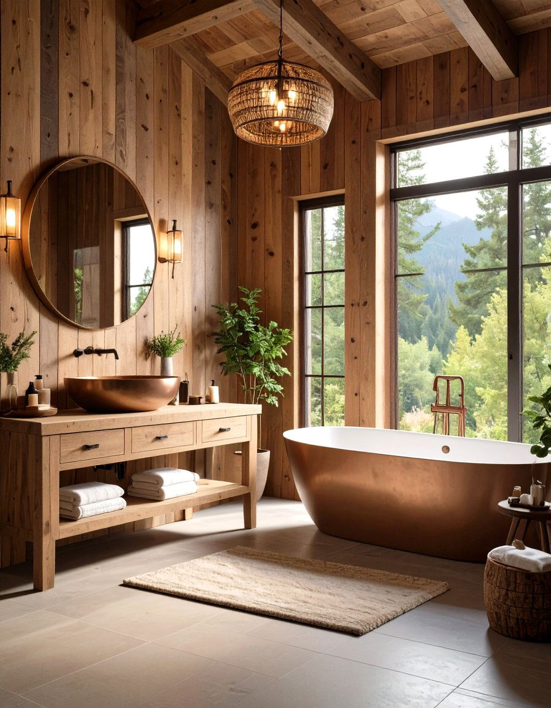 Rustic Cabin Bathroom Retreat - 30 design a bathroom ideas