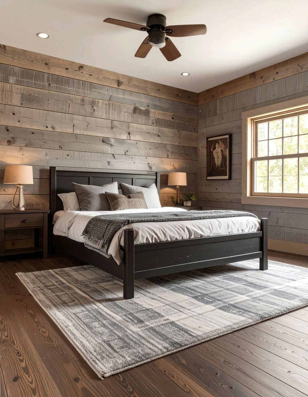 Rustic Cabin Bedroom - 30 black and grey bedroom ideas