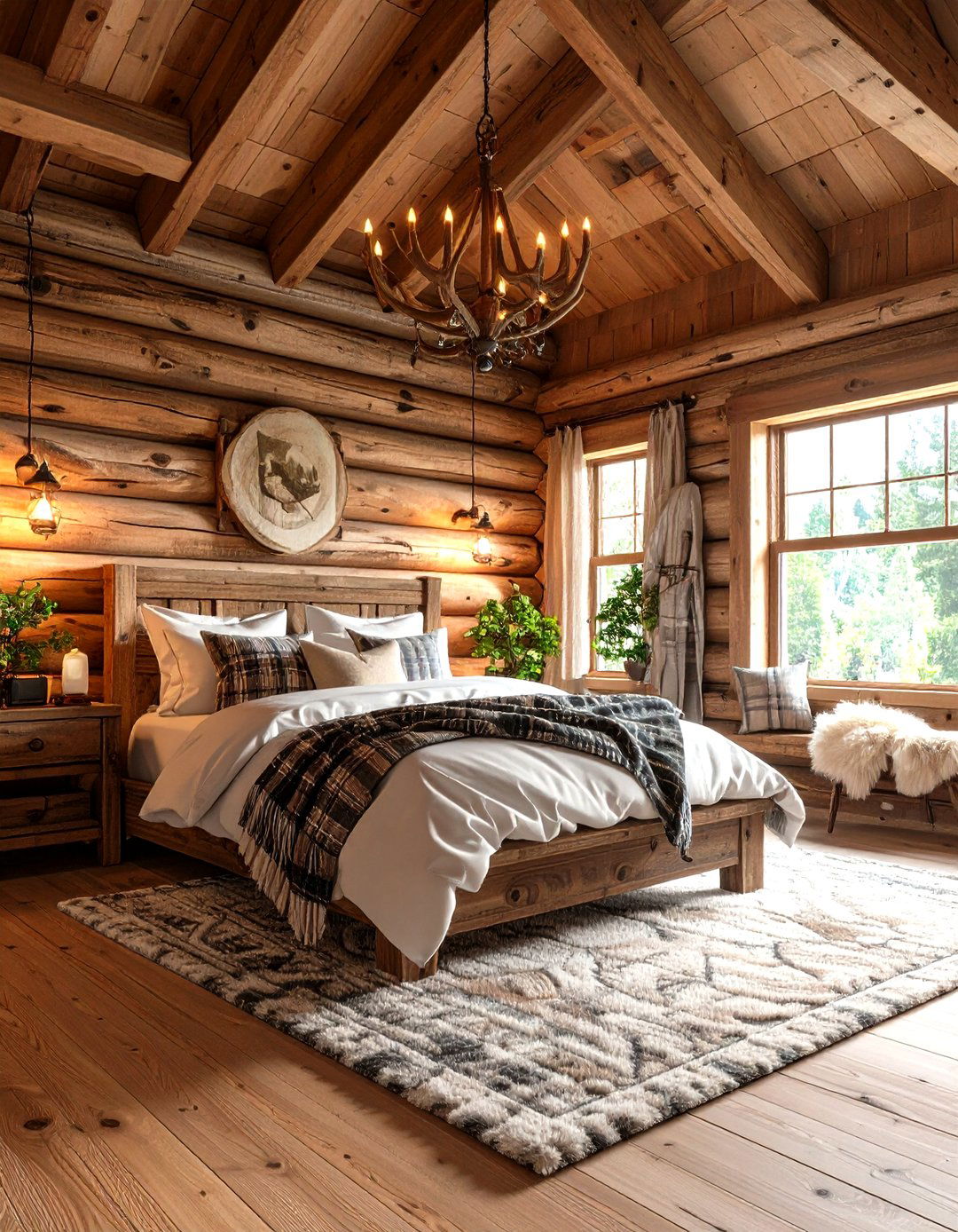 Rustic Cabin Bedroom Getaway - 30 interior design bedroom ideas