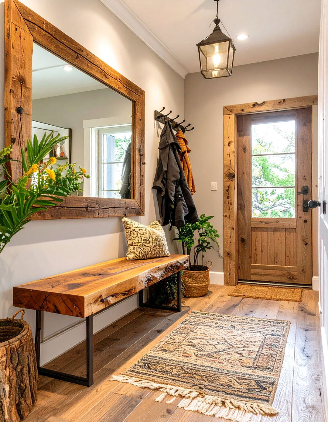 Rustic Cabin Entryway - 30 apartment entryway ideas