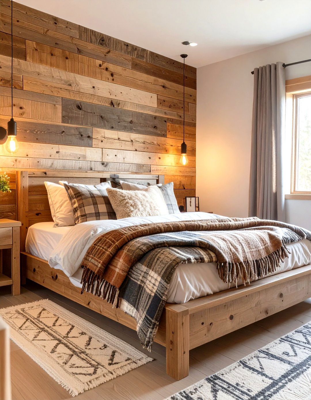 Rustic Cabin Feel in a Small Bedroom - 30 interior design styles for small spaces ideas