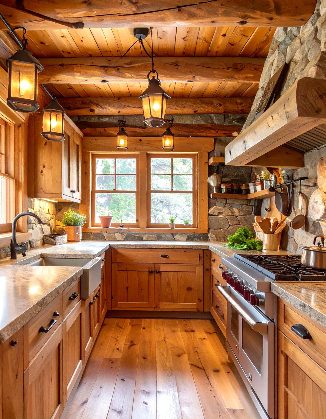 Rustic Cabin Kitchen - 30 bloxburg kitchen ideas