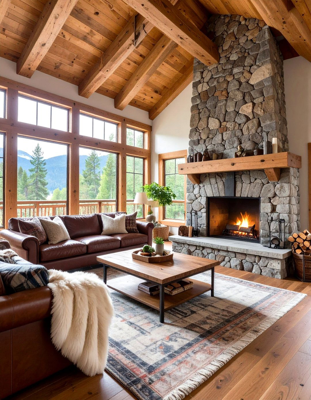 Rustic Cabin Living Room - 30 decoration ideas for living room