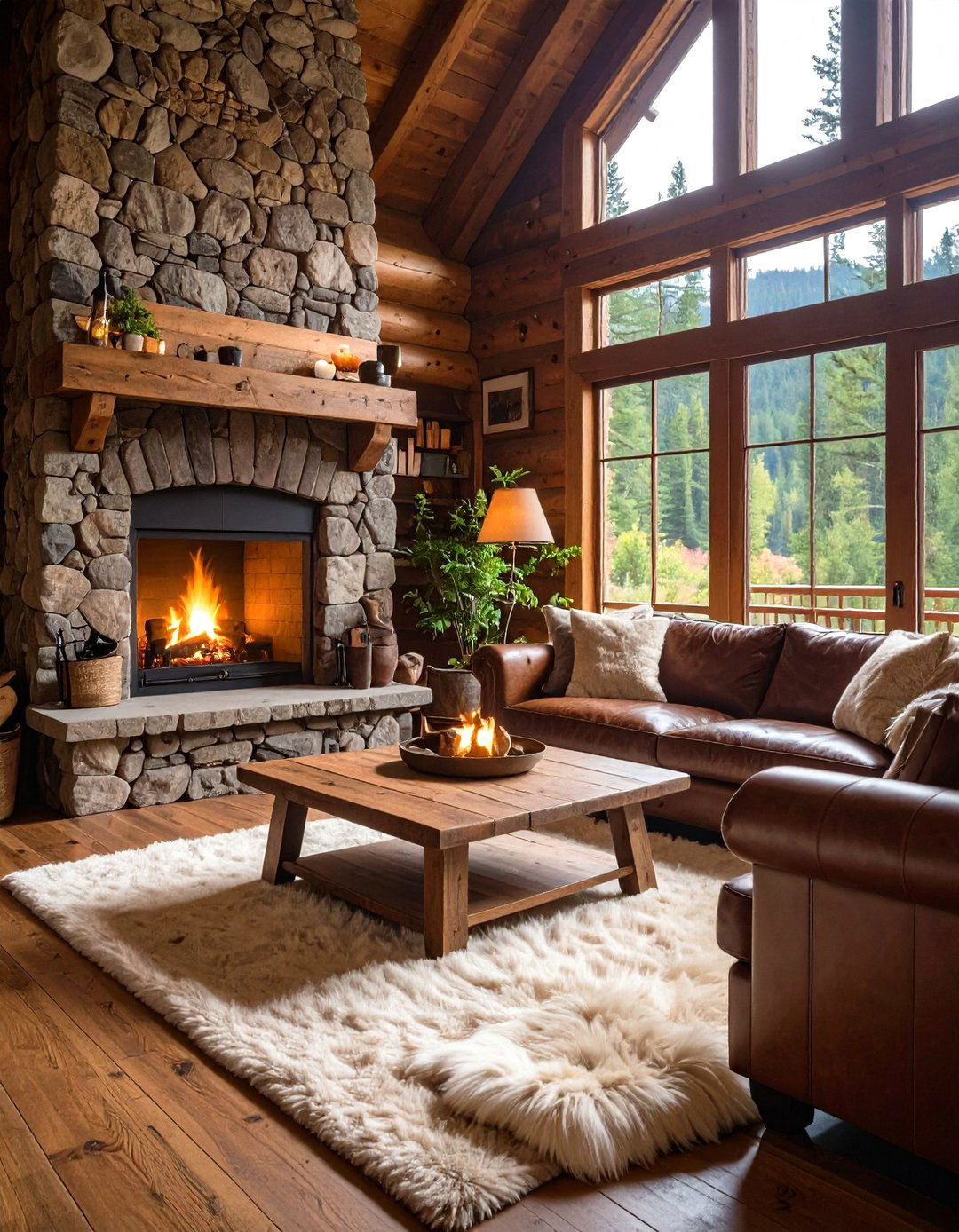 Rustic Cabin Living Room - 30 living room furniture design ideas