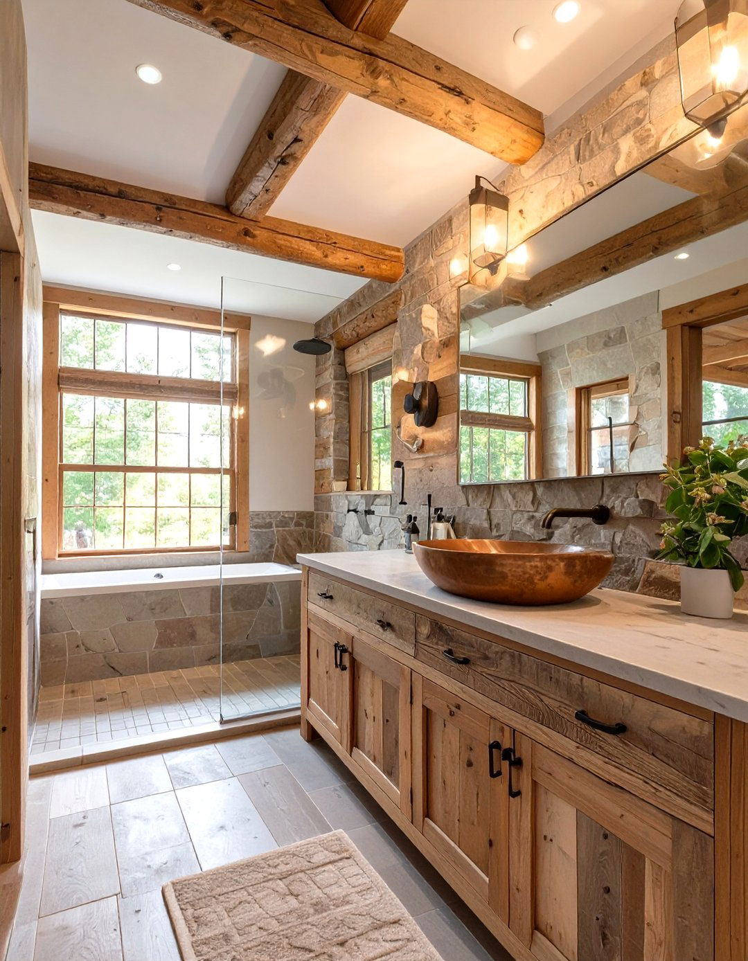 Rustic Cabin Master Bathroom - 30 master bathroom designs