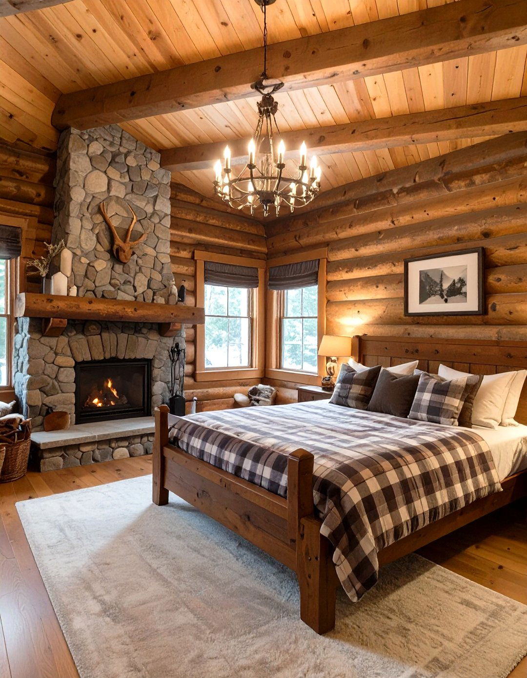 Rustic Cabin Style Bedroom - 30 interior design pictures ideas