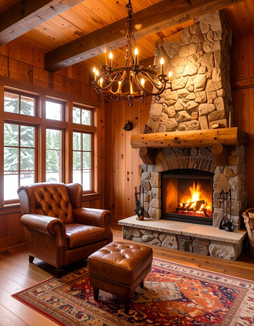 Rustic Cabin Style Den - 30 interior design blog ideas