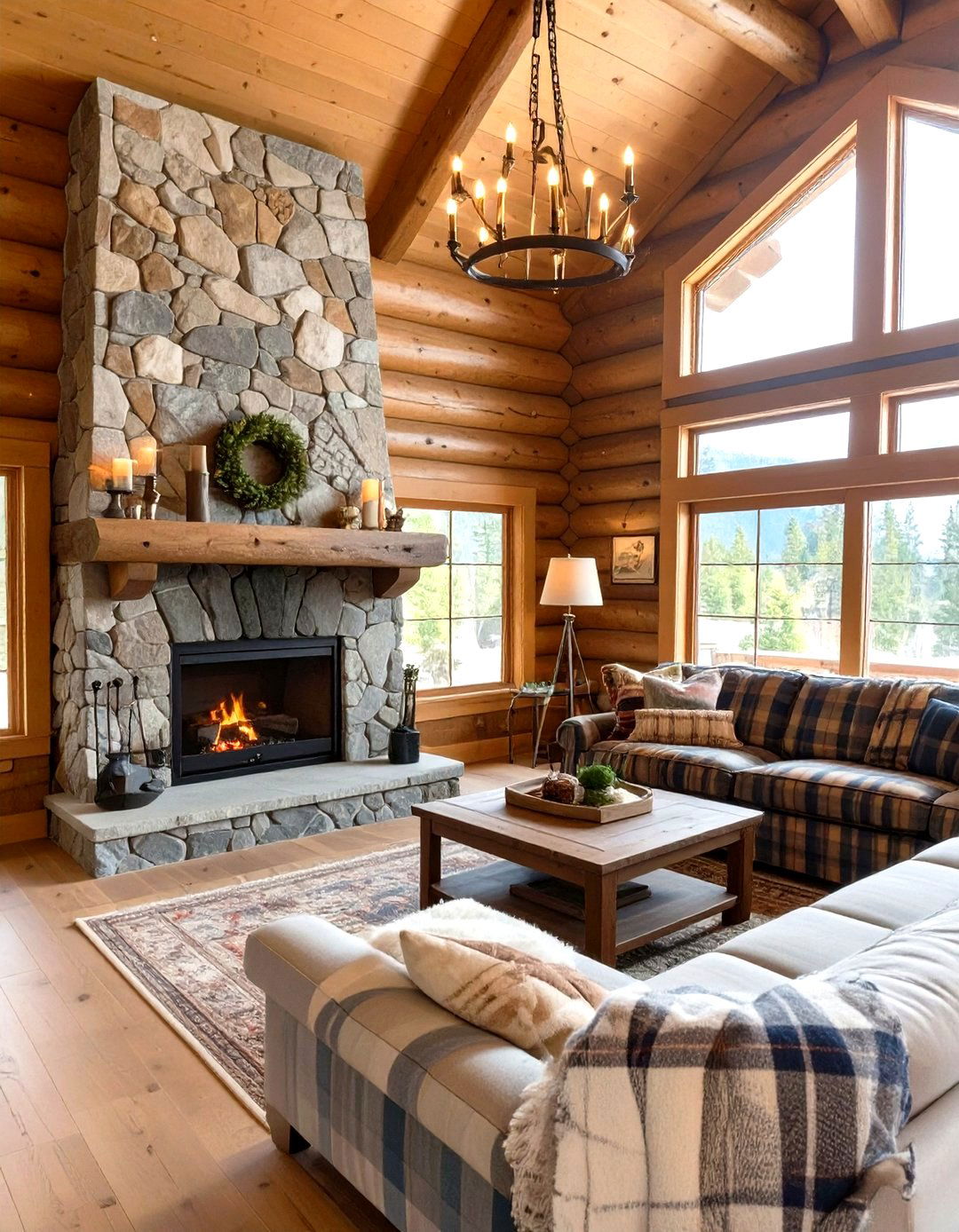 Rustic Cabin in the Woods Den - 30 sims 4 living room ideas