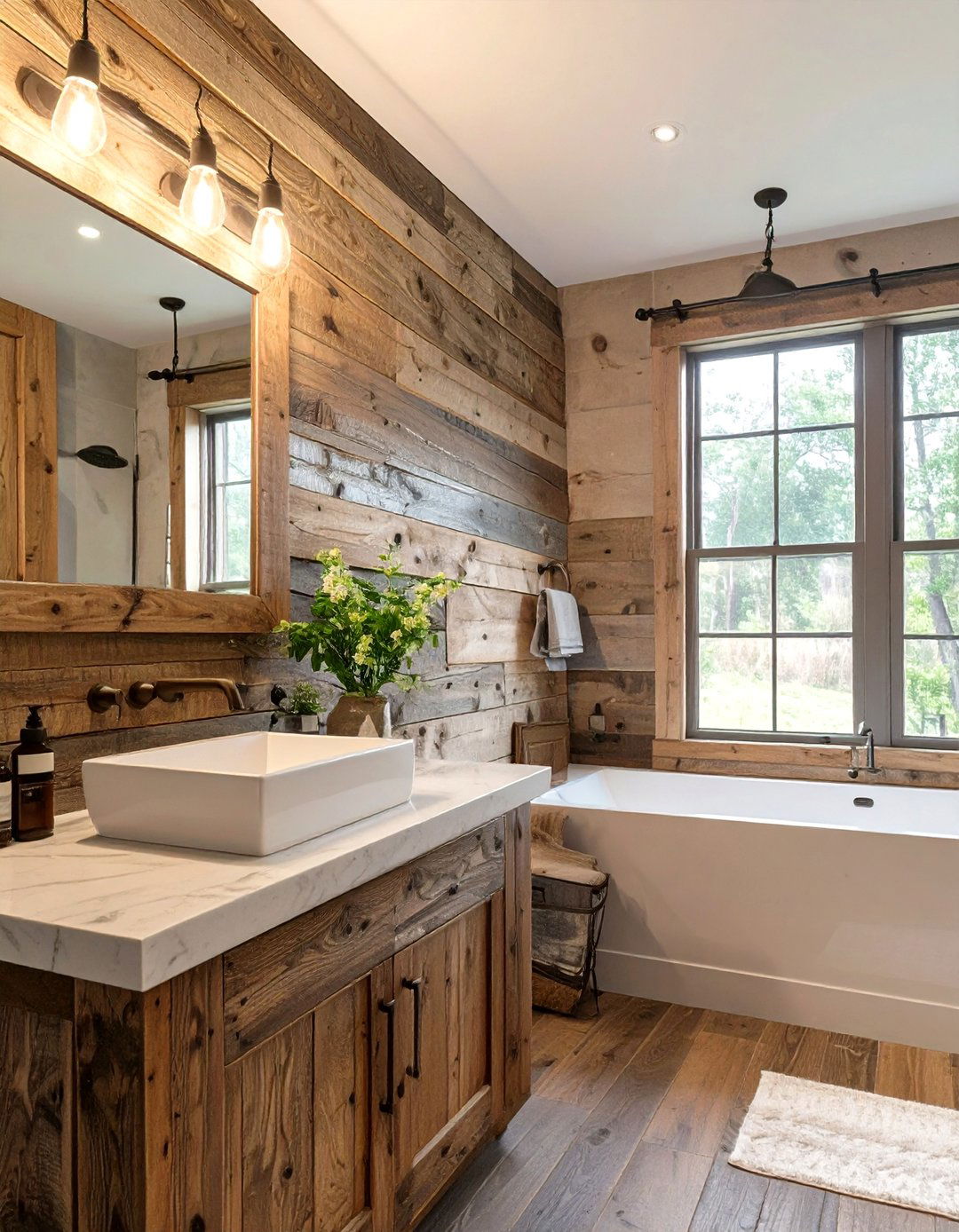 Rustic Charm Apartment Bathroom - 30 apartment bathroom ideas