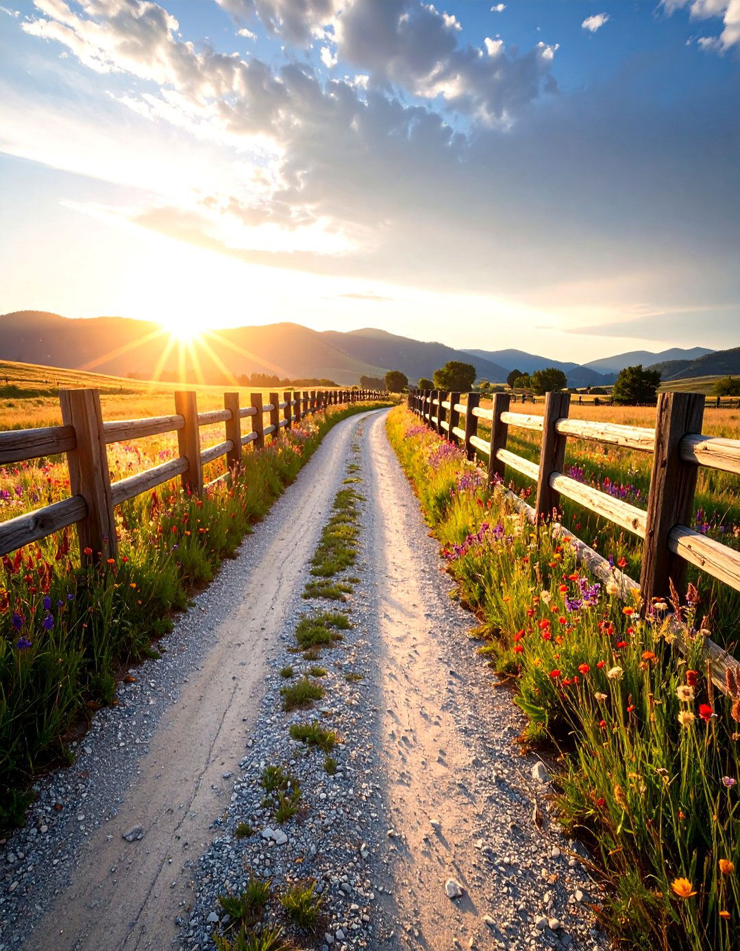 Rustic Country Lane Driveway Entrance - 30 driveway entrance landscaping ideas