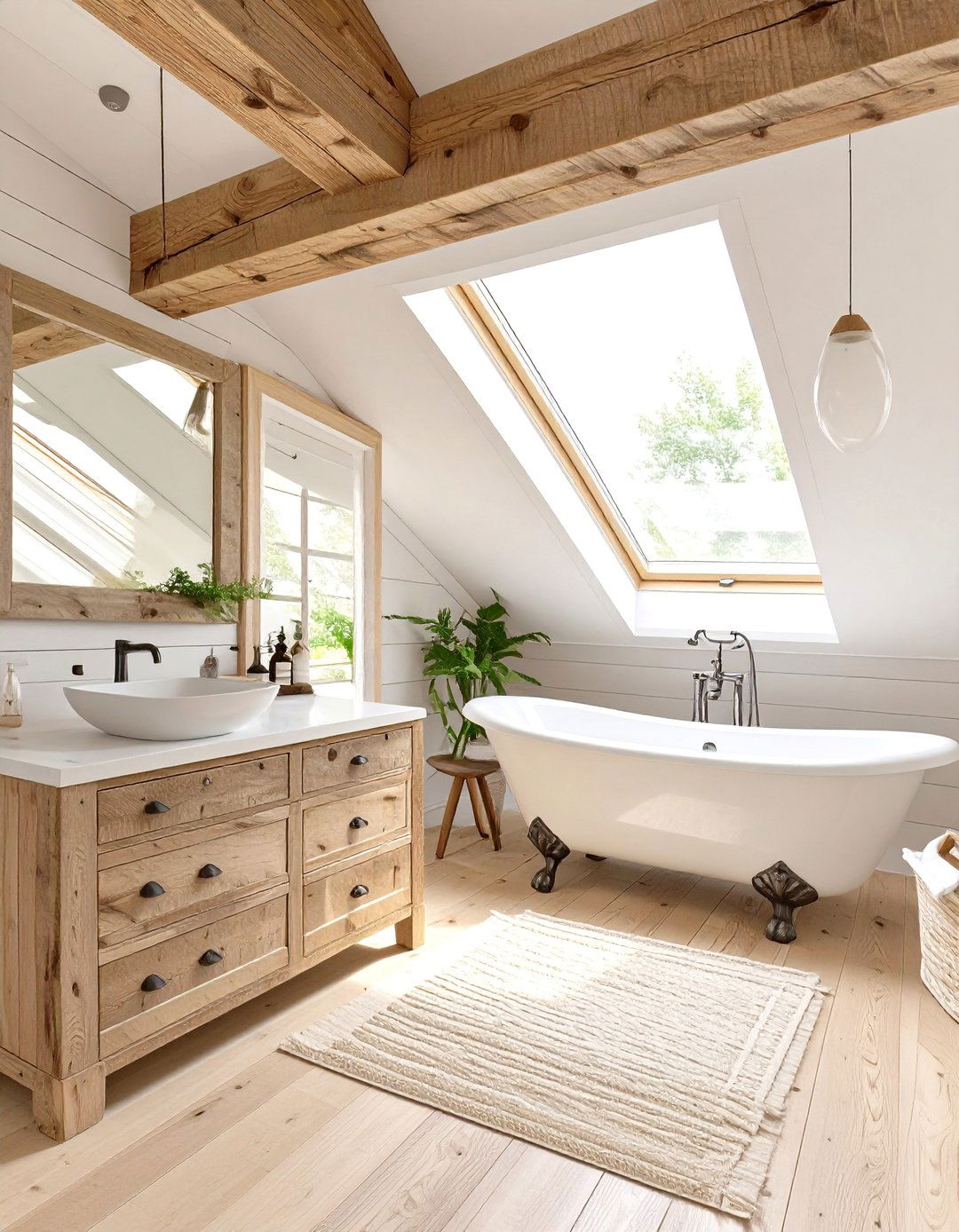 Rustic Farmhouse Attic Bathroom - 30 attic bathroom ideas