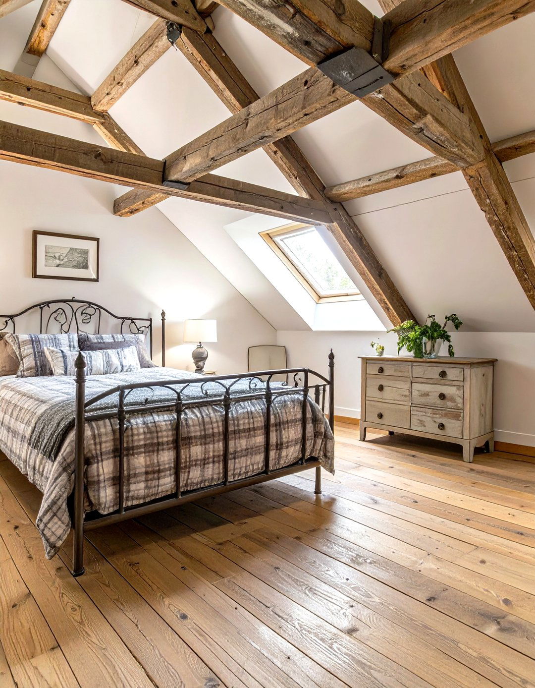 Rustic Farmhouse Attic Retreat - 30 modern attic bedroom ideas