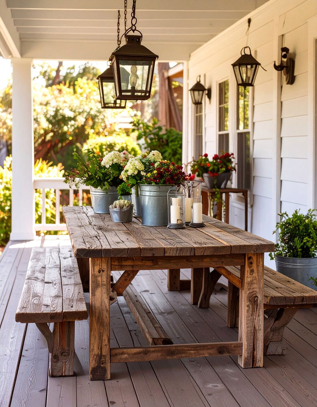 Rustic Farmhouse Back Porch - 30 back porch decorating ideas