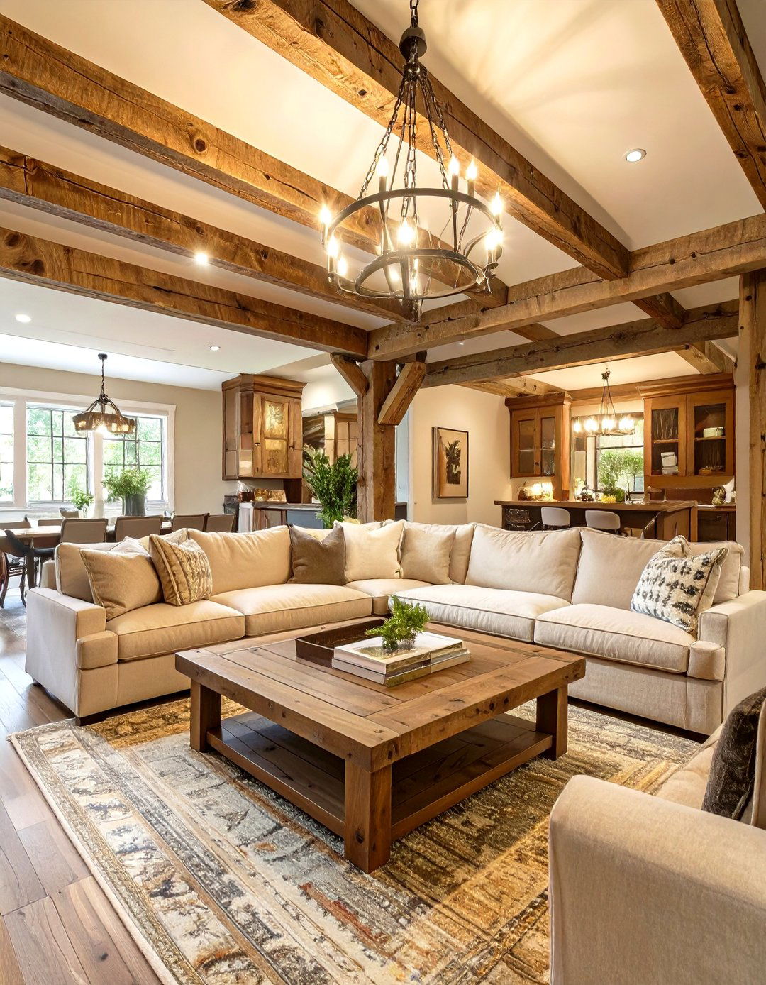 Rustic Farmhouse Basement Retreat - 30 basement decorating ideas