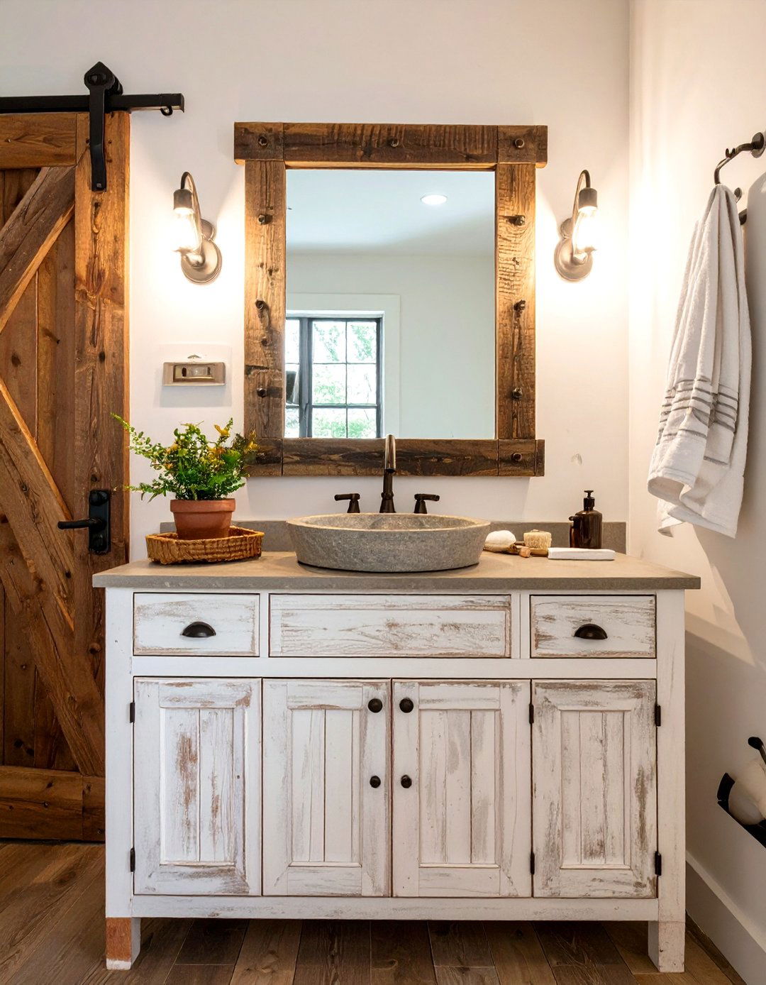 Rustic Farmhouse Bathroom Cabinet - 30 bathroom storage cabinet ideas