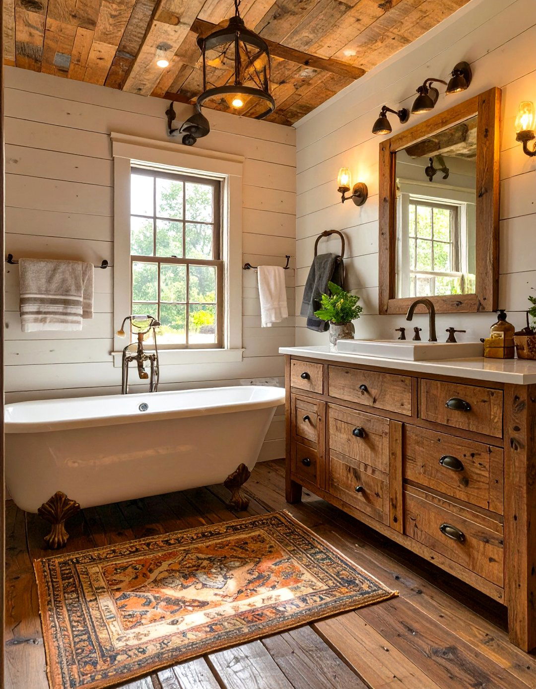 Rustic Farmhouse Bathroom Charm - 30 bathroom theme ideas