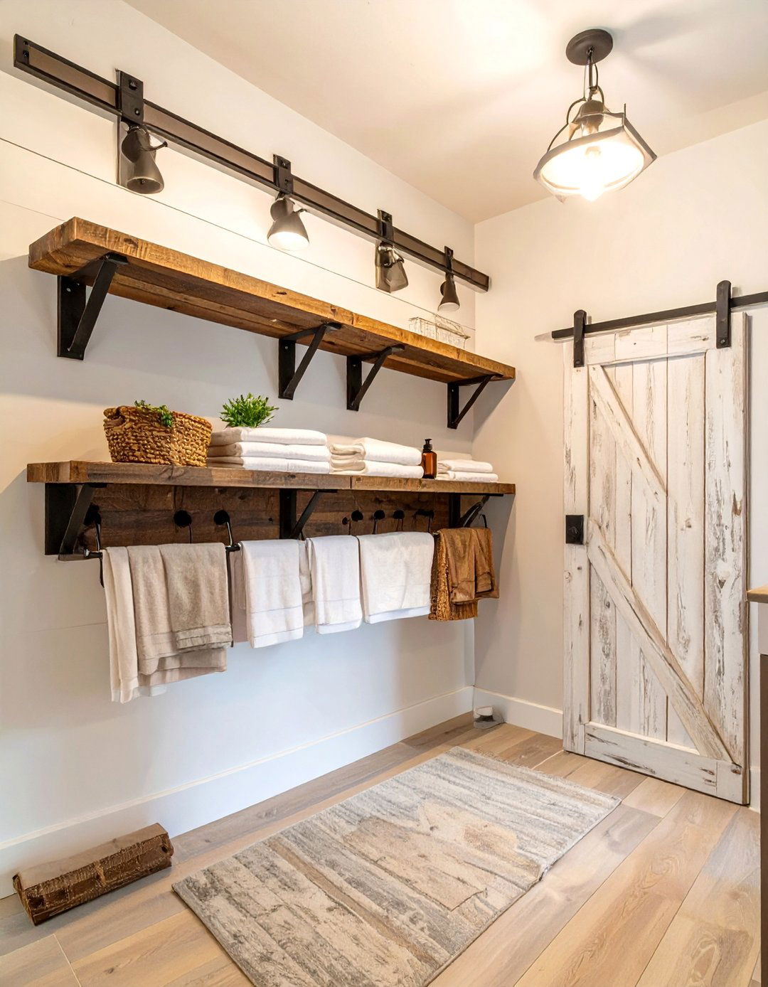 Rustic Farmhouse Bathroom Closet Charm - 30 bathroom closet ideas