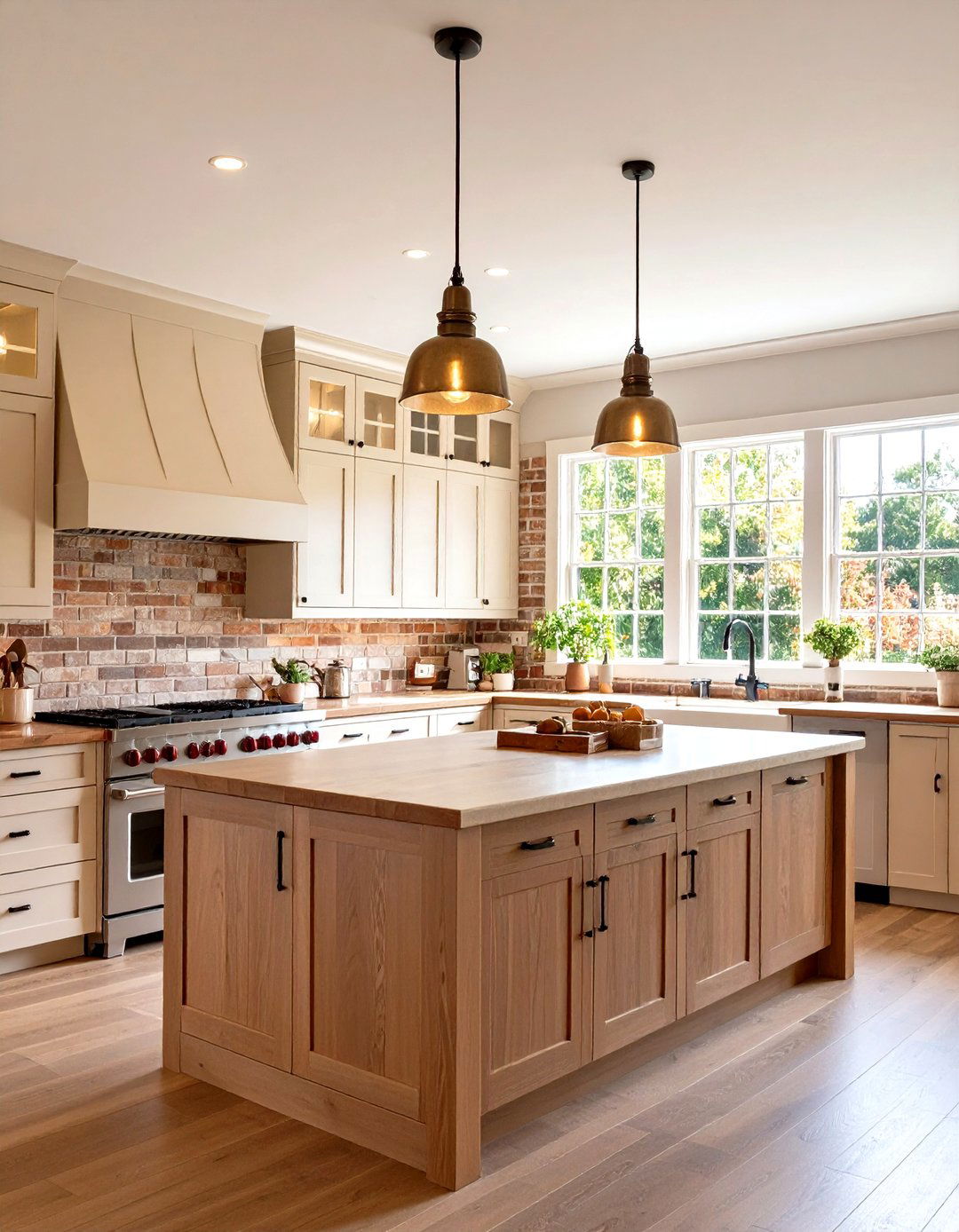 Rustic Farmhouse Brick Kitchen Tiles - 30 kitchen wall tile ideas