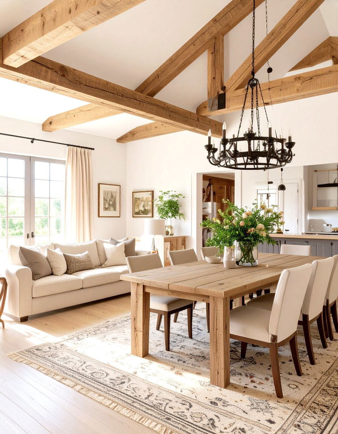 Rustic Farmhouse Charm - 30 lounge dining room ideas