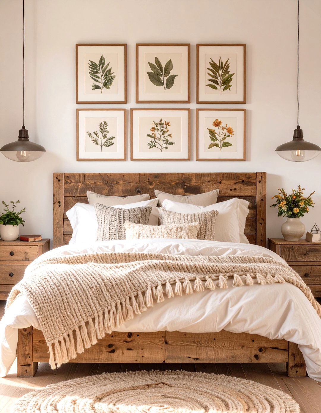 Rustic Farmhouse Charm Bedroom - 30 master bedroom pictures above bed ideas