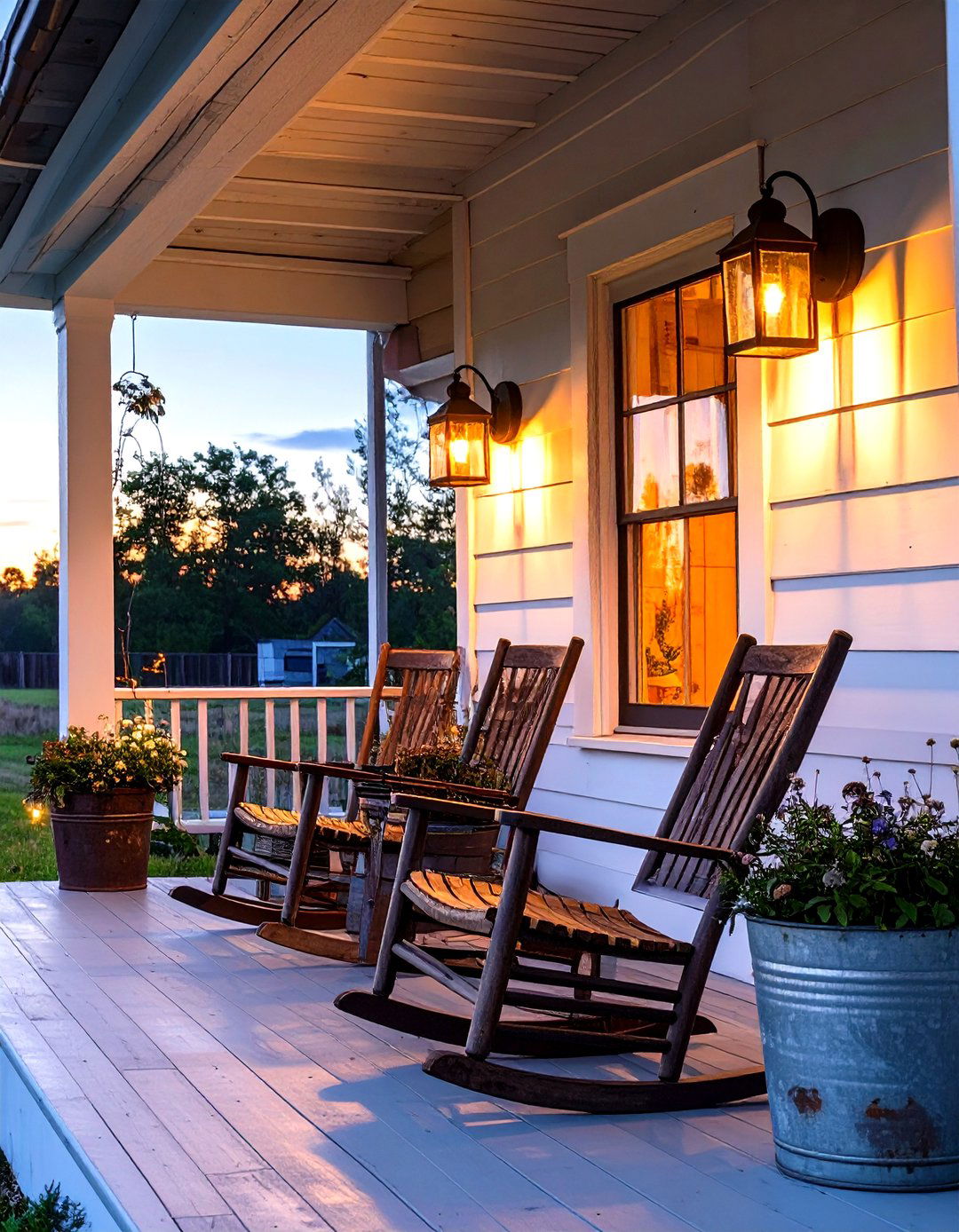 Rustic Farmhouse Charm With Gooseneck Lights - 30 outdoor light ideas