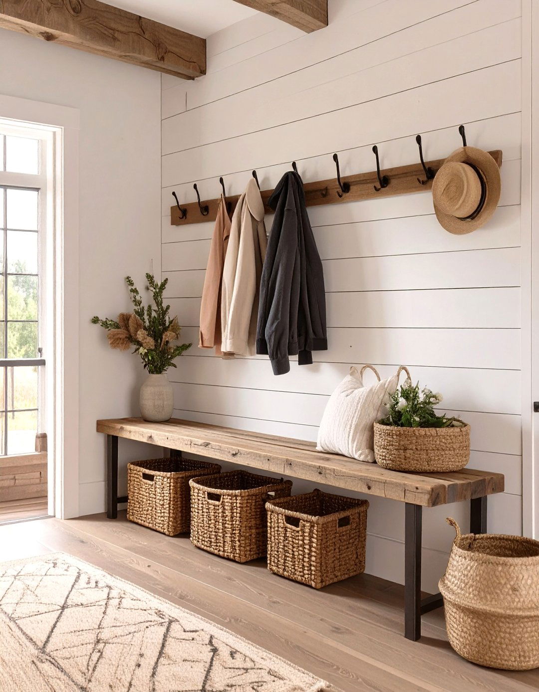 Rustic Farmhouse Closet Charm - 30 coat closet organization ideas