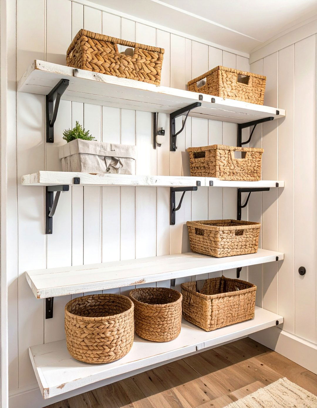 Rustic Farmhouse Closet Shelves - 30 closet shelf ideas