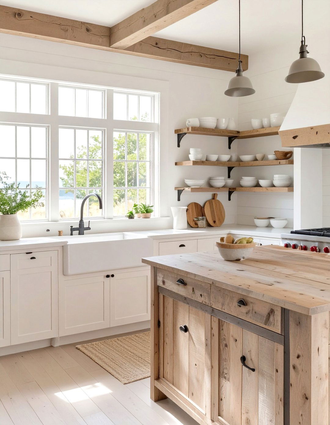 Rustic Farmhouse Coastal Kitchen - 30 coastal kitchen ideas