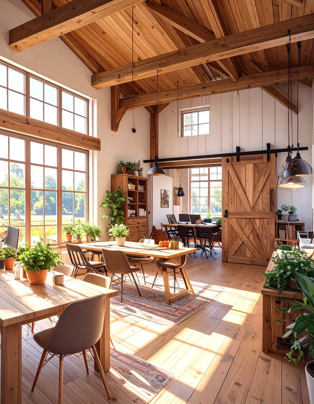 Rustic Farmhouse Corporate Space - 30 modern office interior design ideas