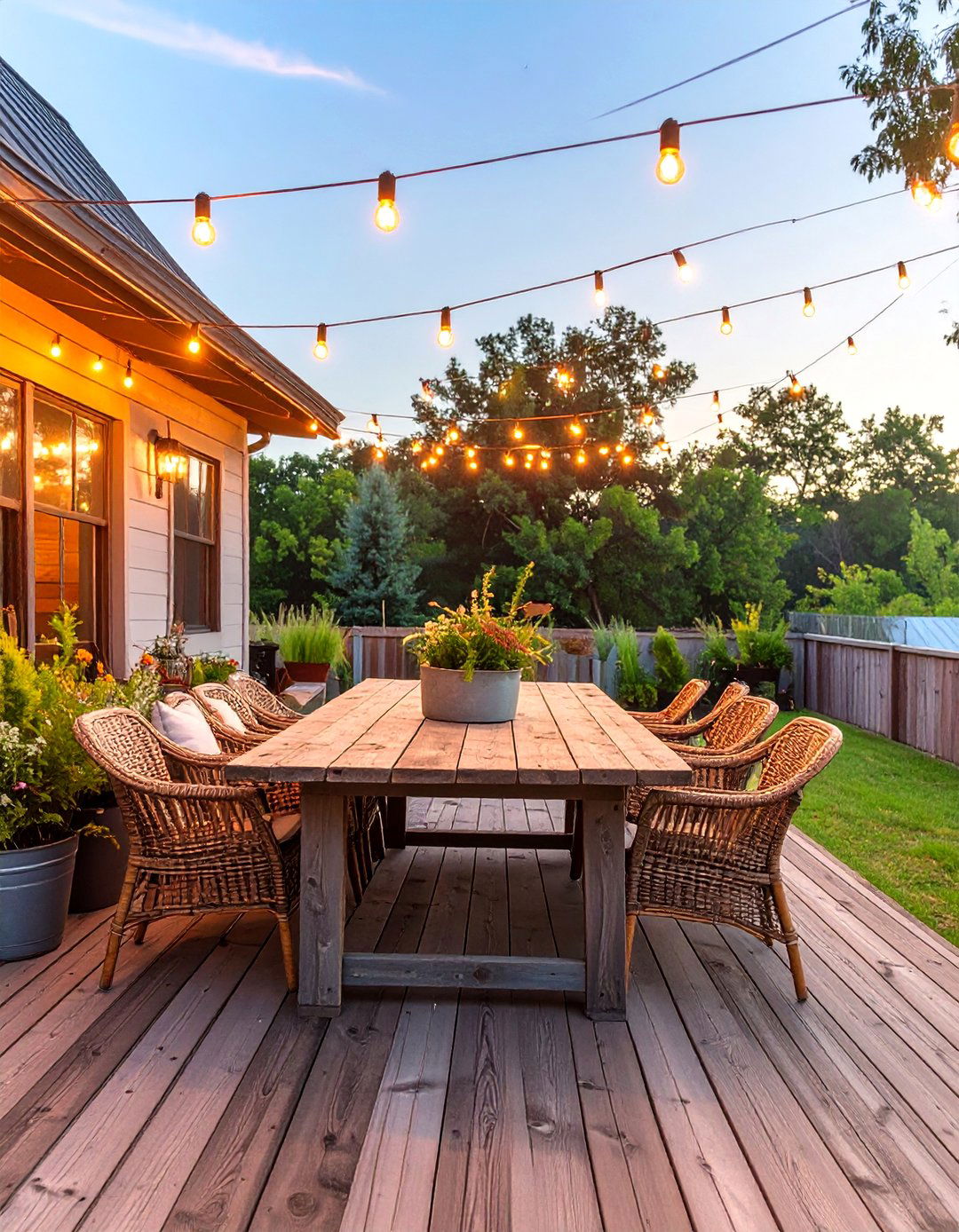 Rustic Farmhouse Deck Charm - 30 deck decorating ideas