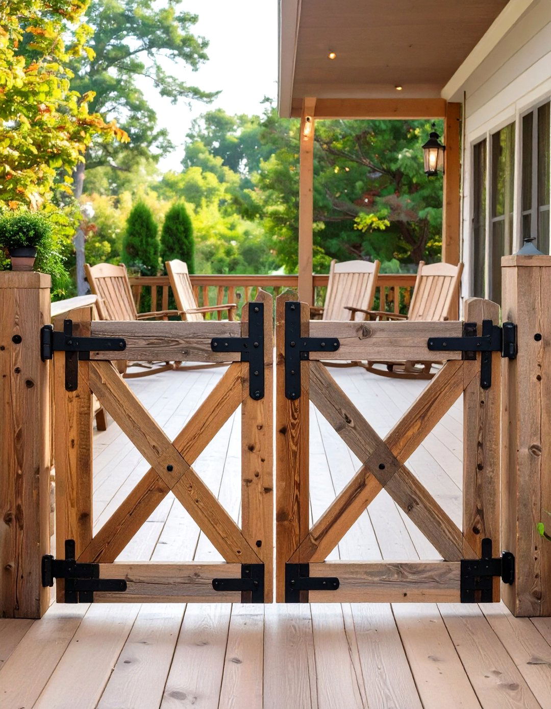Rustic Farmhouse Deck Gate - 30 deck gate ideas