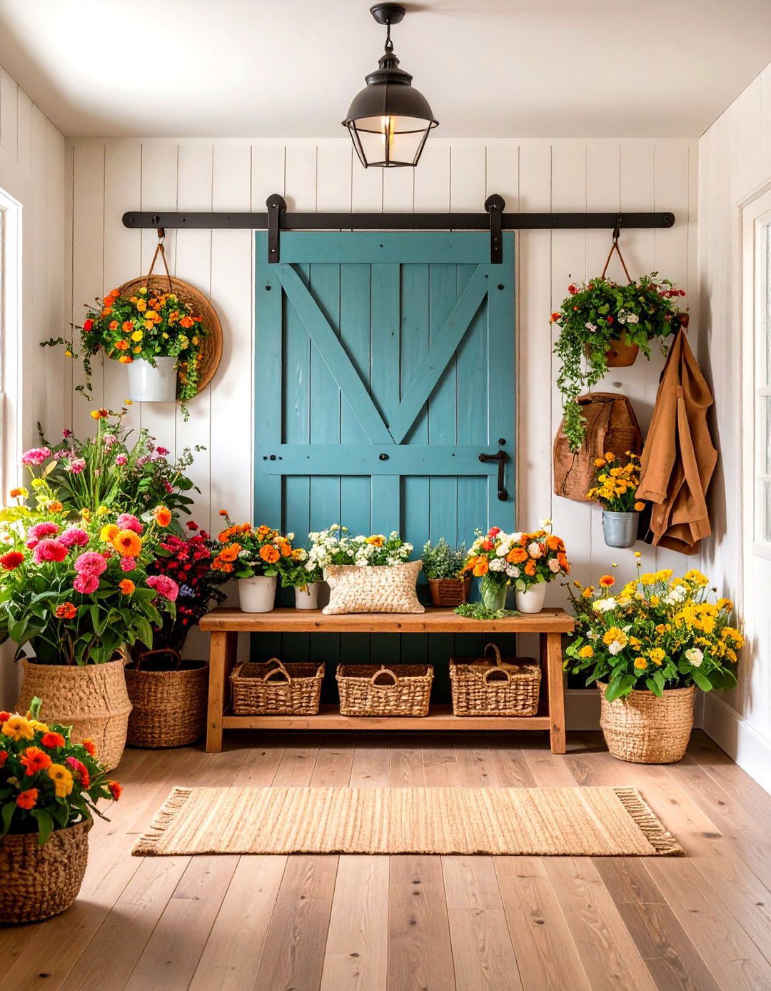 Rustic Farmhouse Entryway Closet Charm - 30 entryway closet ideas