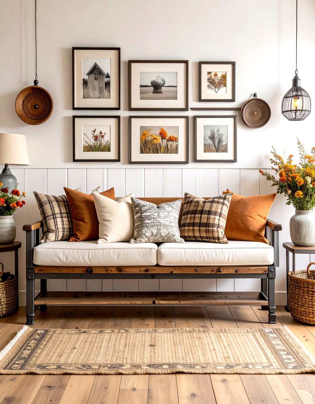 Rustic Farmhouse Foyer Bench - 30 foyer furniture ideas