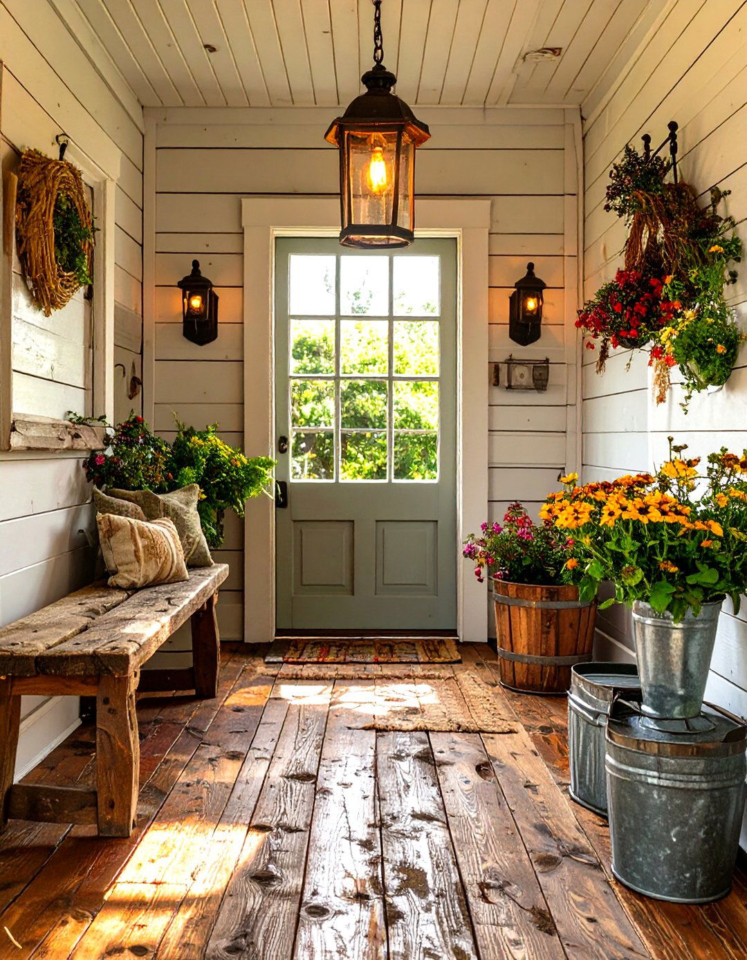 Rustic Farmhouse Foyer - 30 home entryway ideas