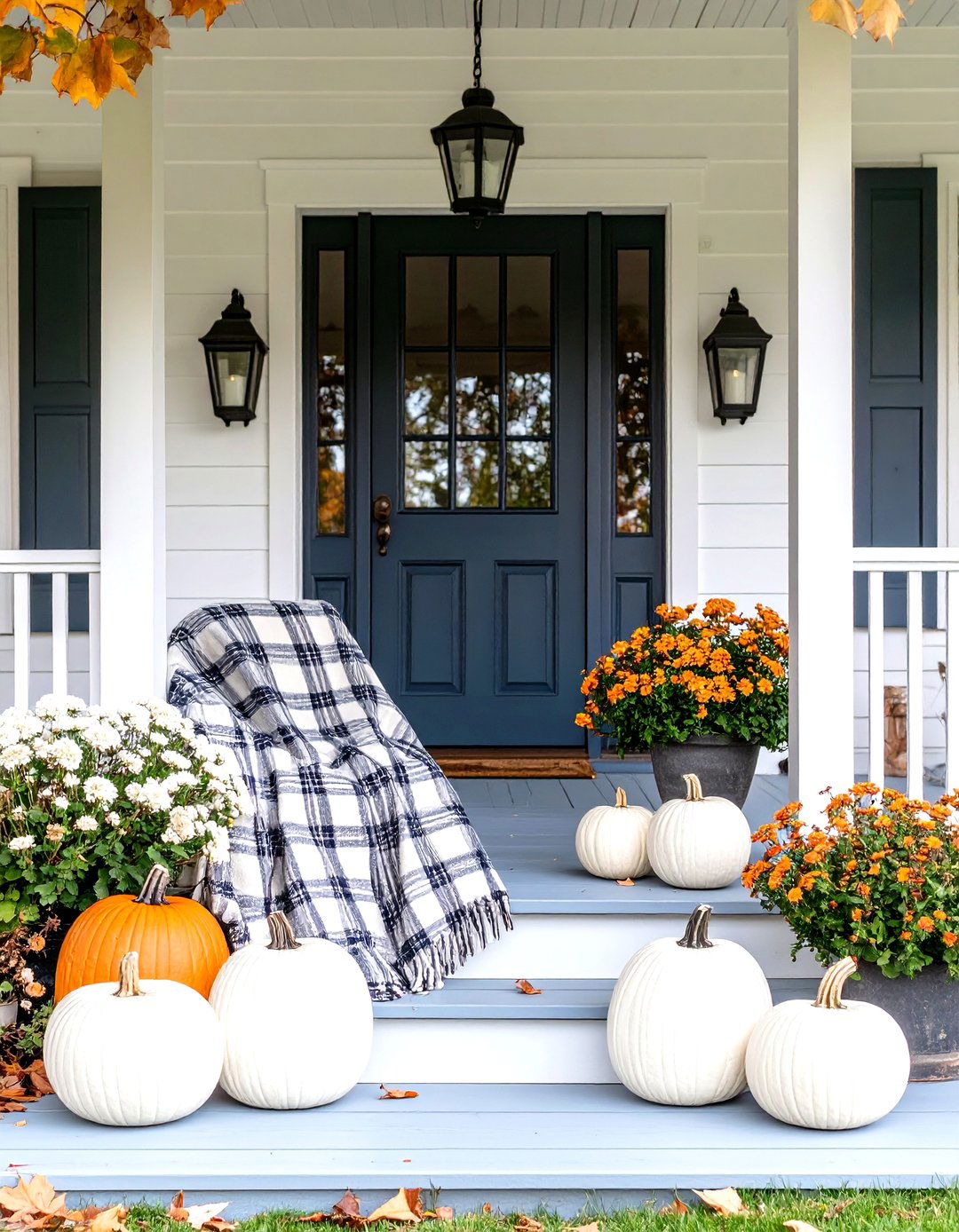 Rustic Farmhouse Halloween Porch - 30 halloween front porch ideas