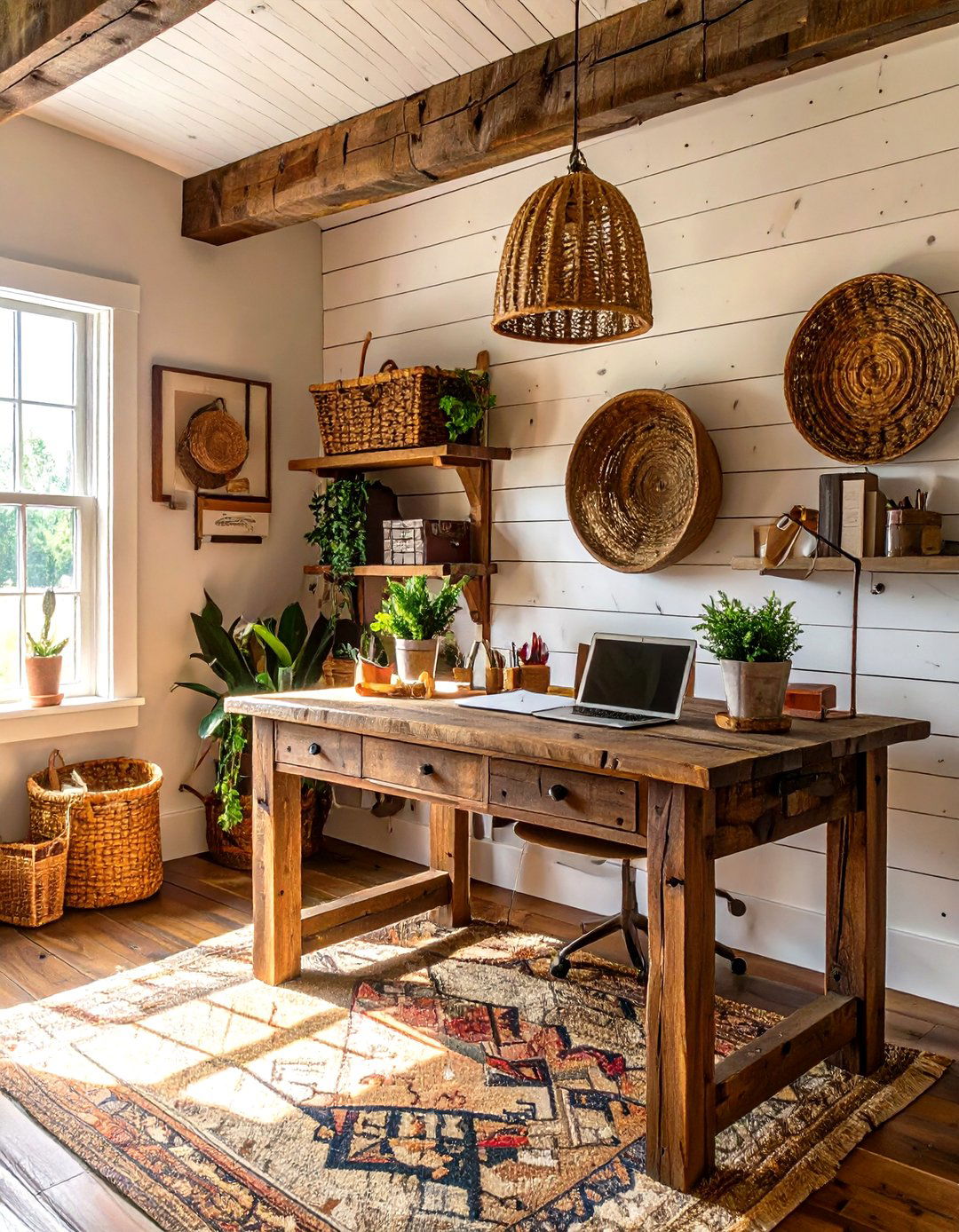 Rustic Farmhouse Home Office - 30 modern home office design ideas