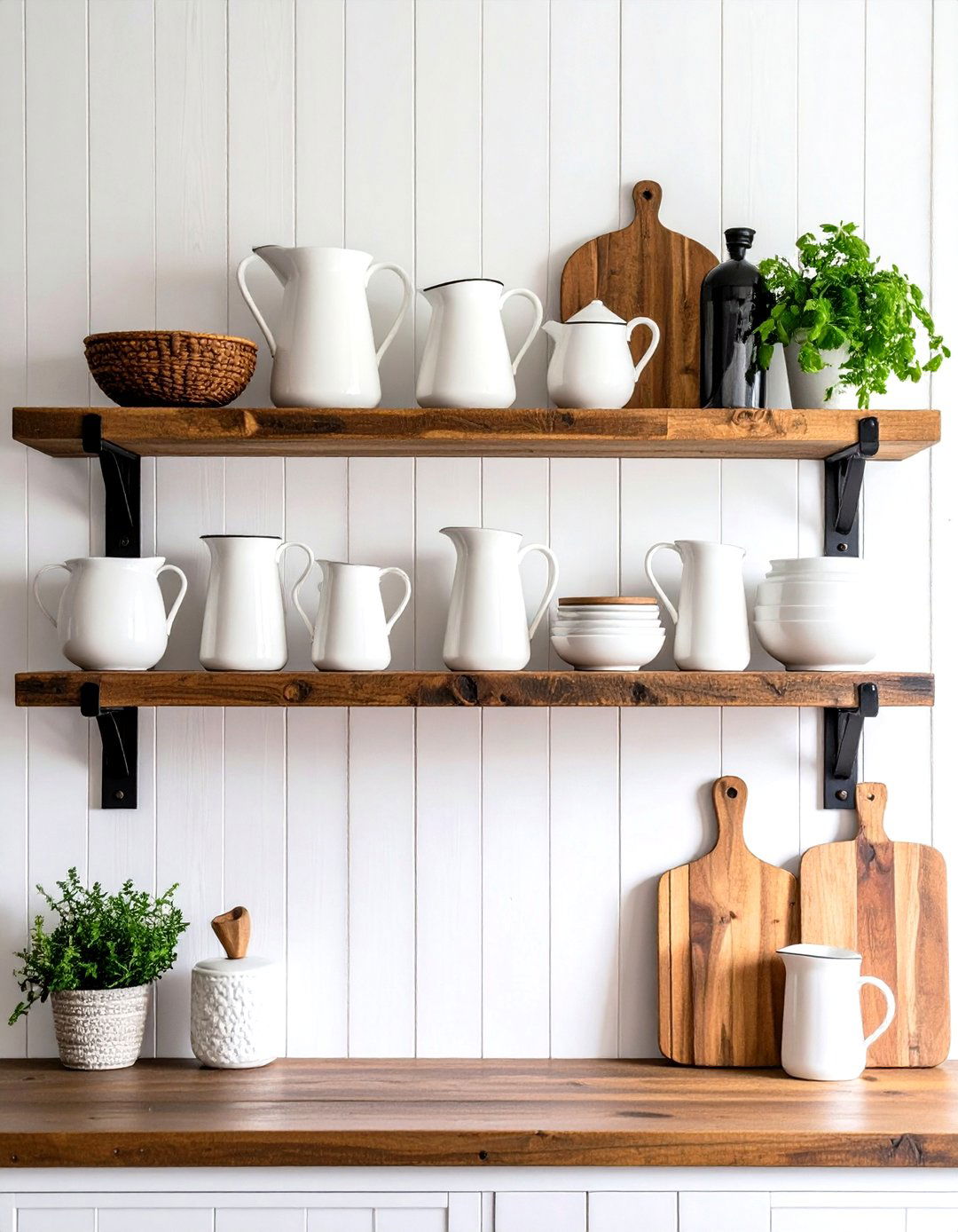 Rustic Farmhouse Kitchen Shelves - 30 kitchen shelves ideas