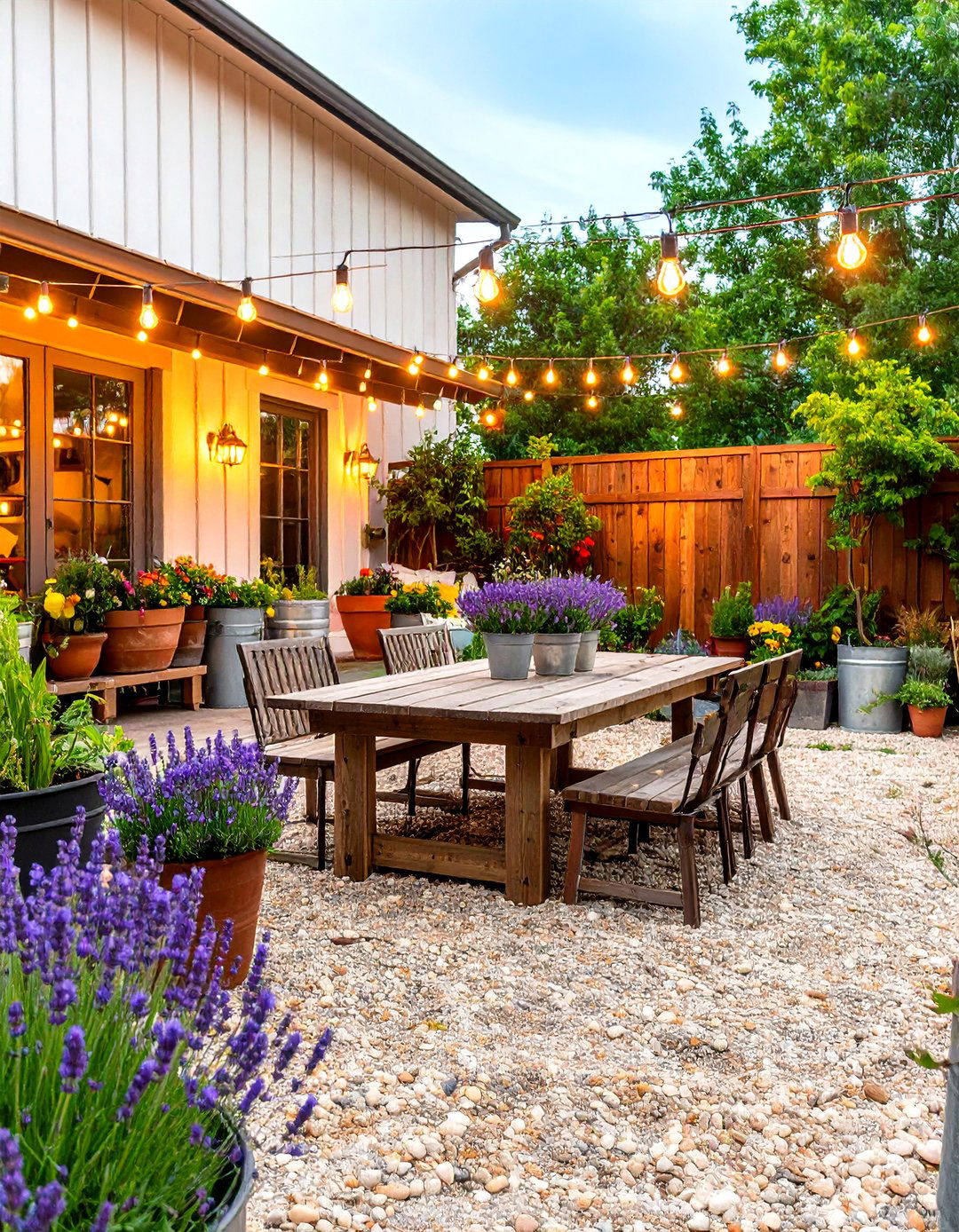 Rustic Farmhouse Patio - 30 inexpensive patio ideas