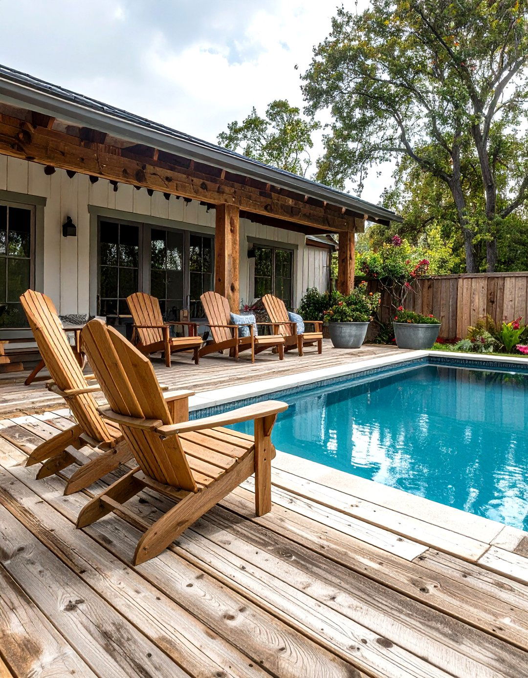 Rustic Farmhouse Pool Patio - 30 pool patio ideas