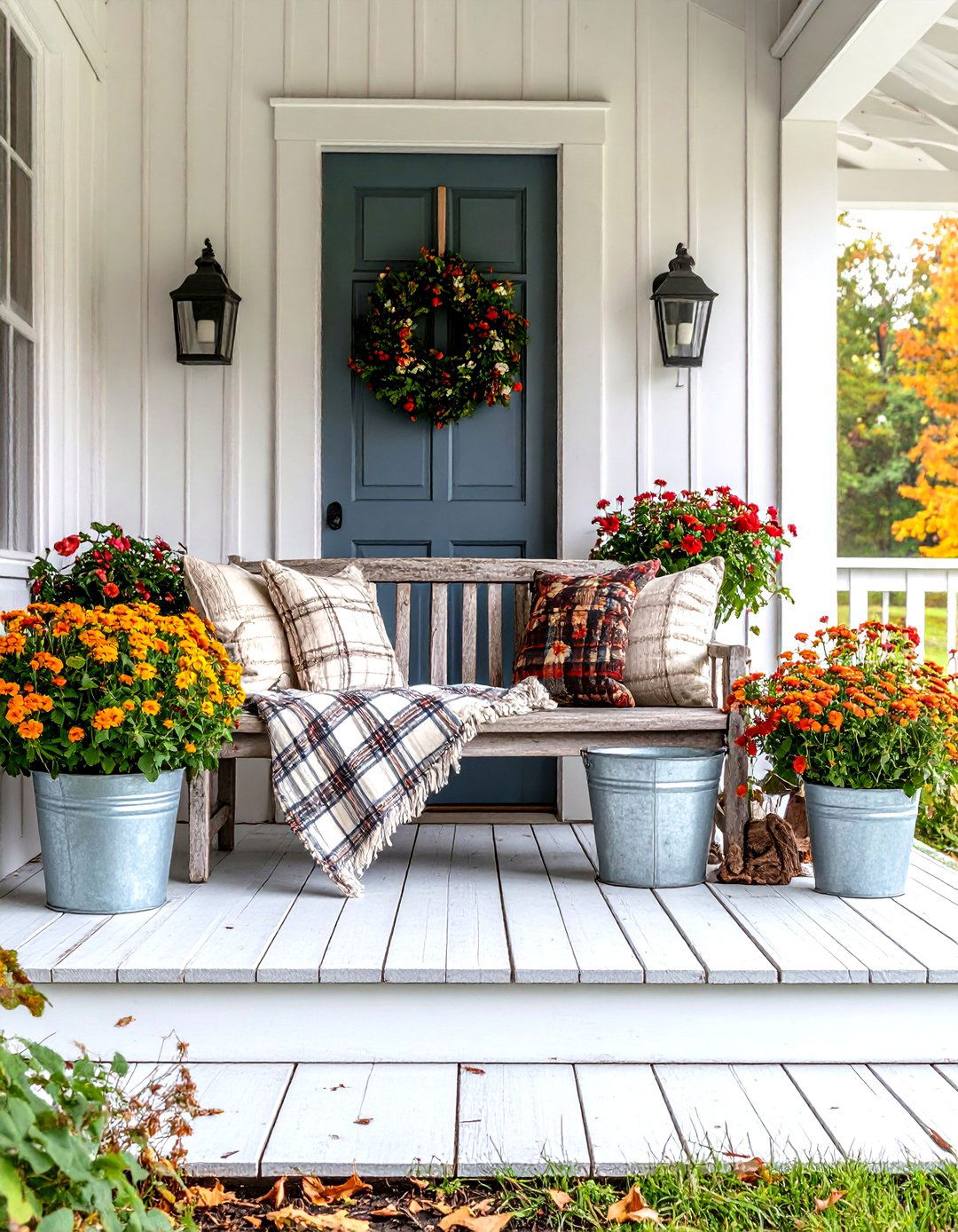 Rustic Farmhouse Porch Decor - 30 fall porch decorating ideas