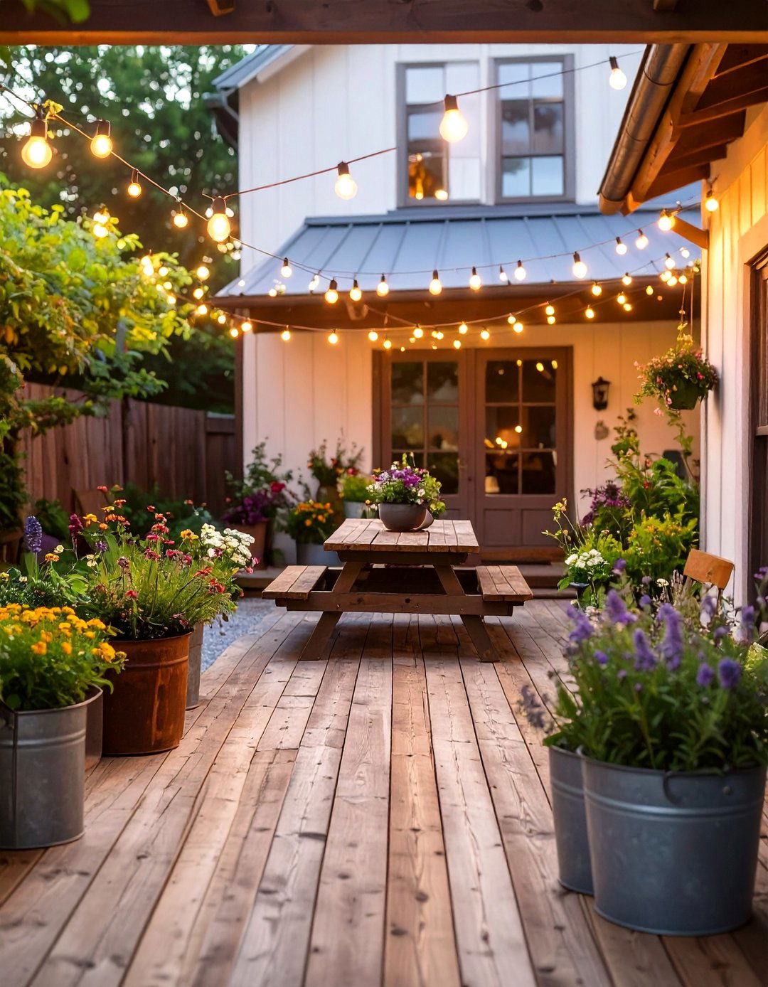Rustic Farmhouse Style Yard - 30 ai small backyard design ideas