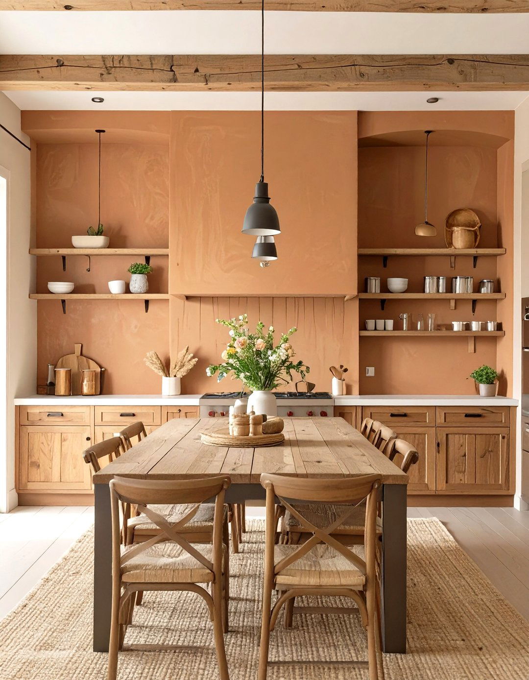 Rustic Farmhouse Vertical Sweep - 30 broom wall paint ideas