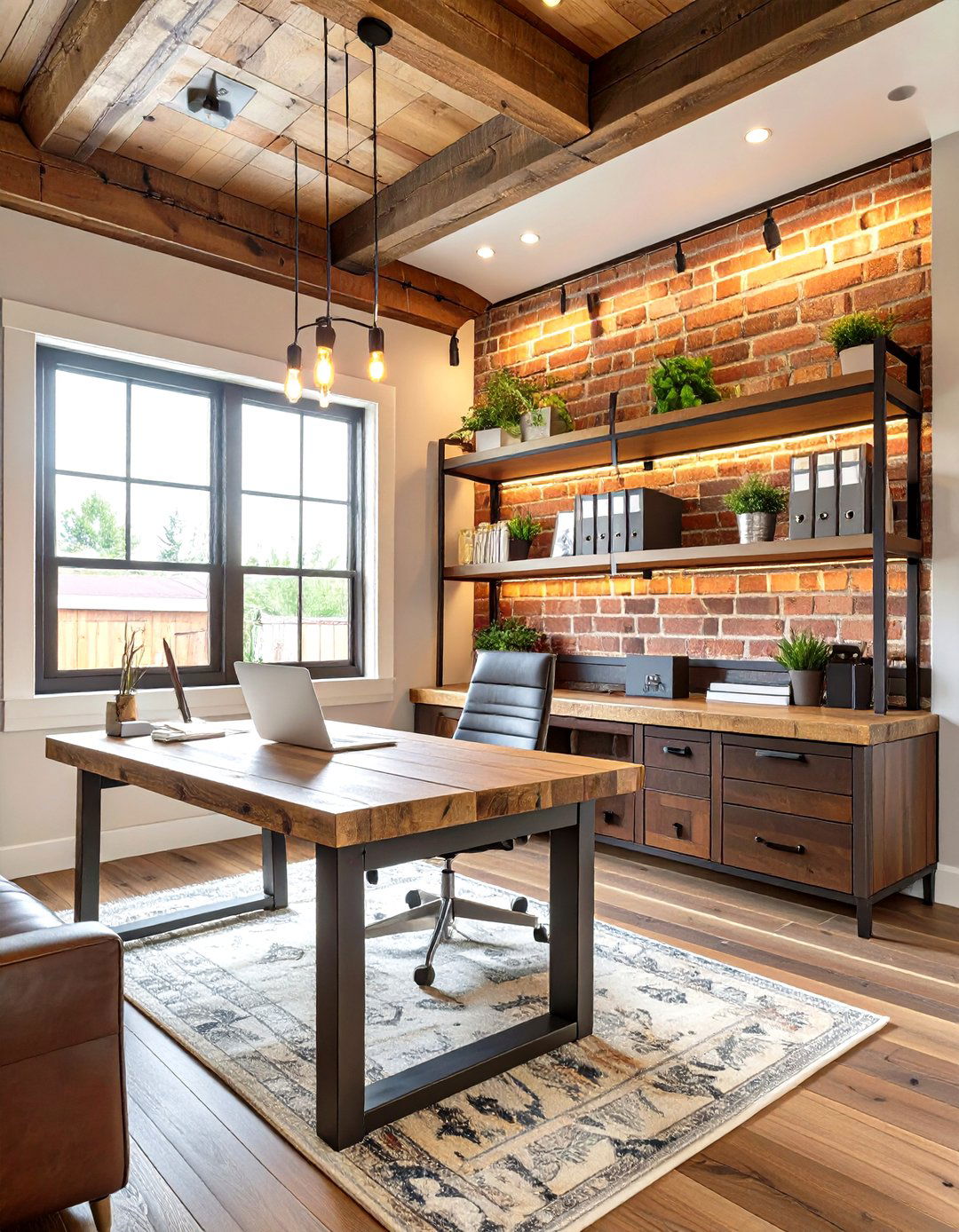Rustic Home Office Hub - 30 bonus room above garage ideas