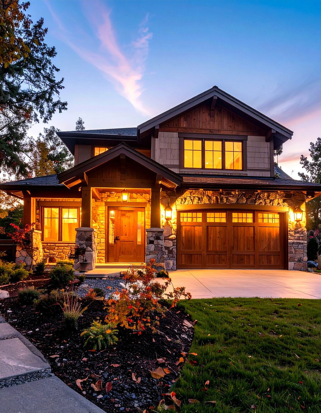 Rustic Lantern Style Garage Lights - 30 exterior garage lighting ideas