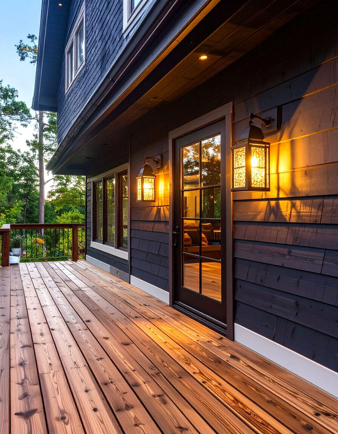 Rustic Lantern Wall Sconces - 30 deck lights ideas
