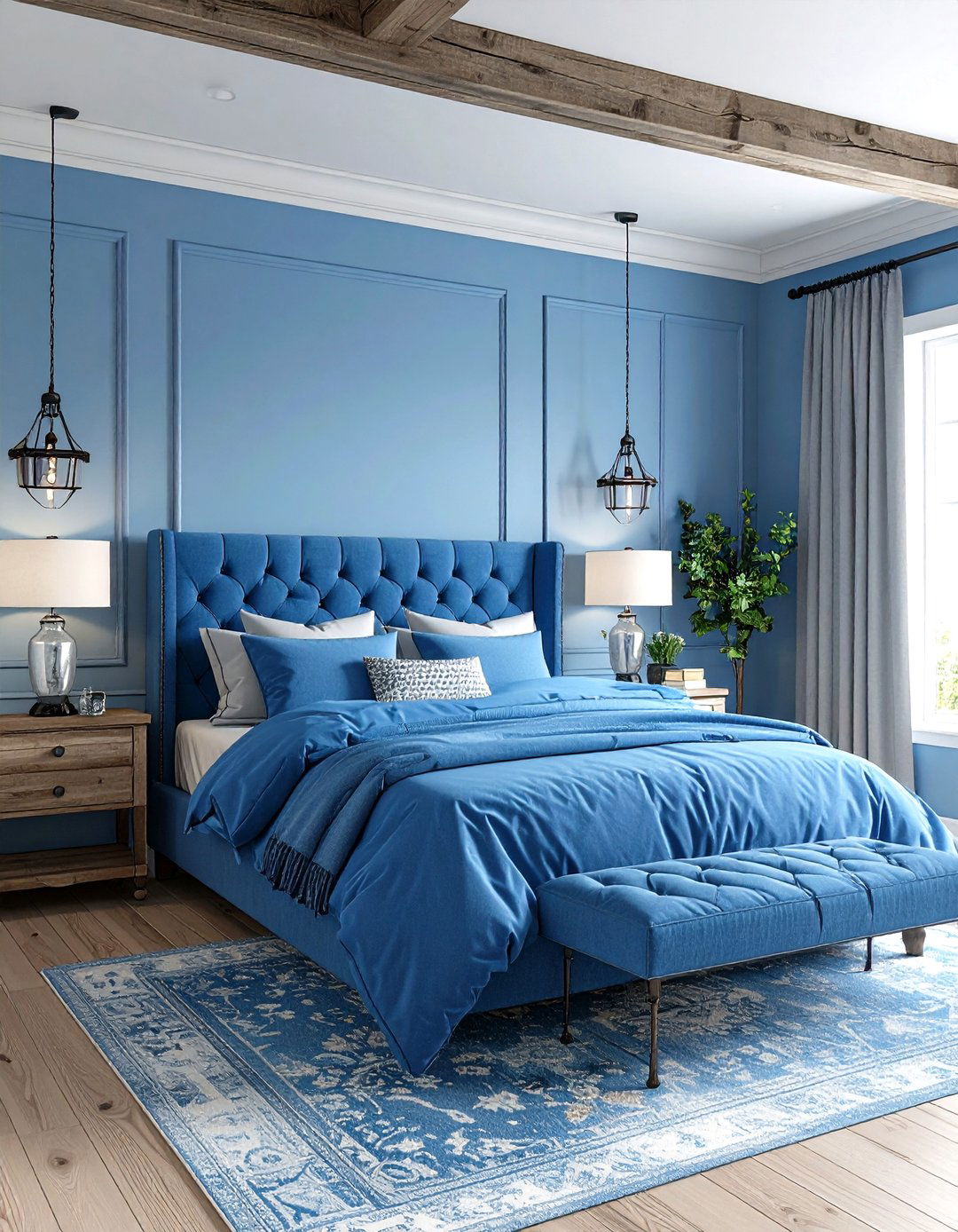 Rustic Light Blue Bedroom - 30 light blue bedroom ideas