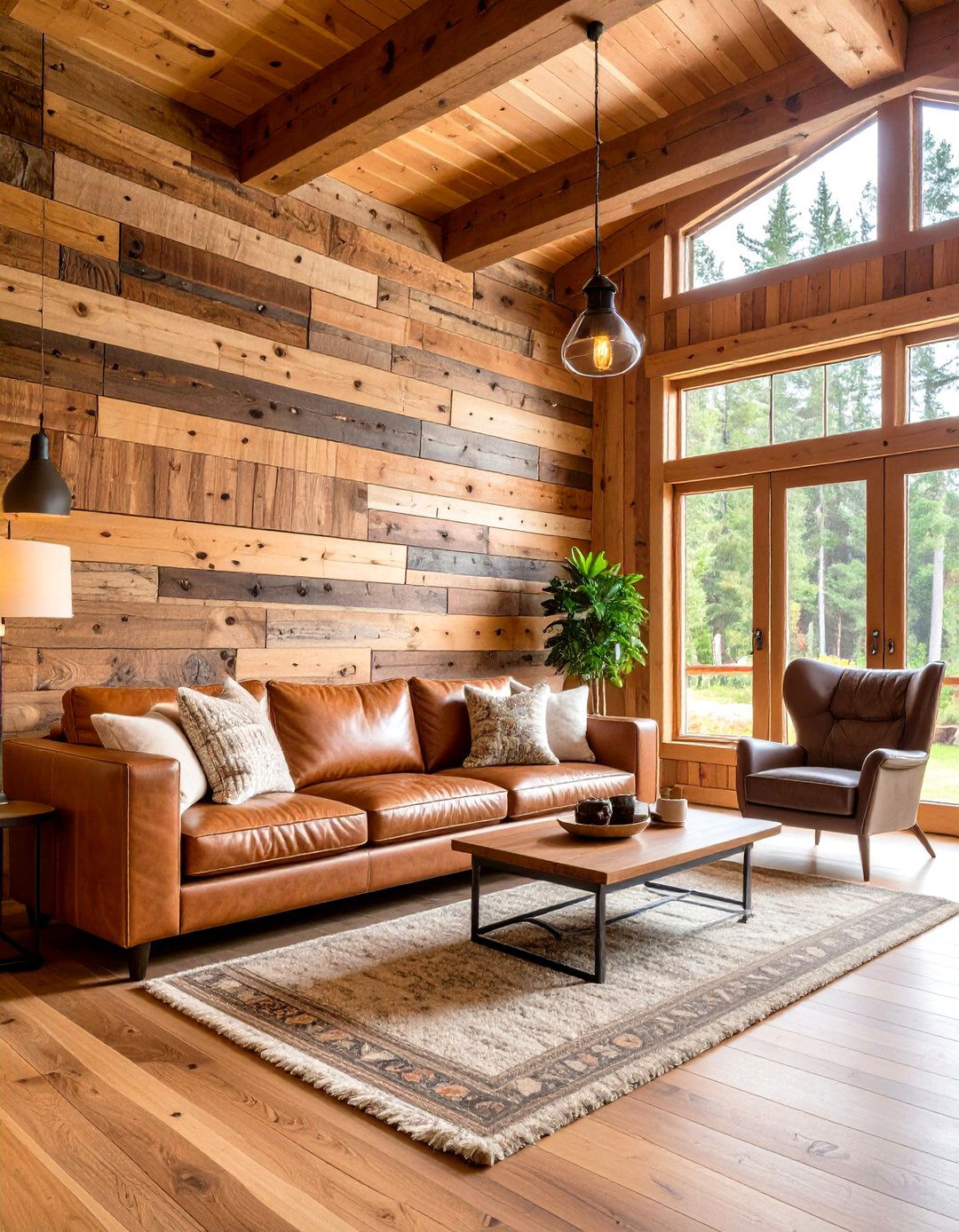 Rustic Living Room with Reclaimed Wood - 30 popular living room ideas