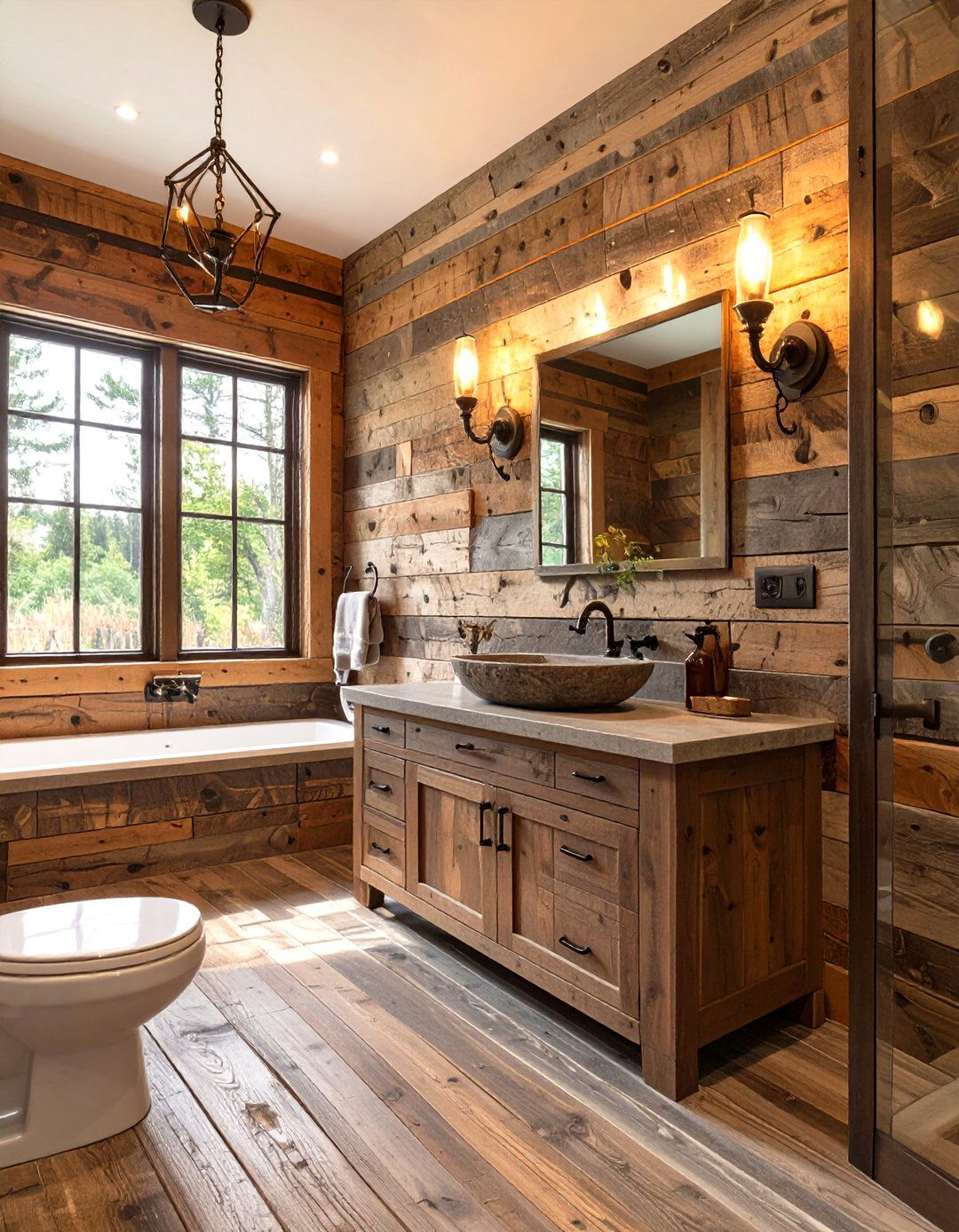 Rustic Lodge Bathroom - 30 mens bathroom ideas