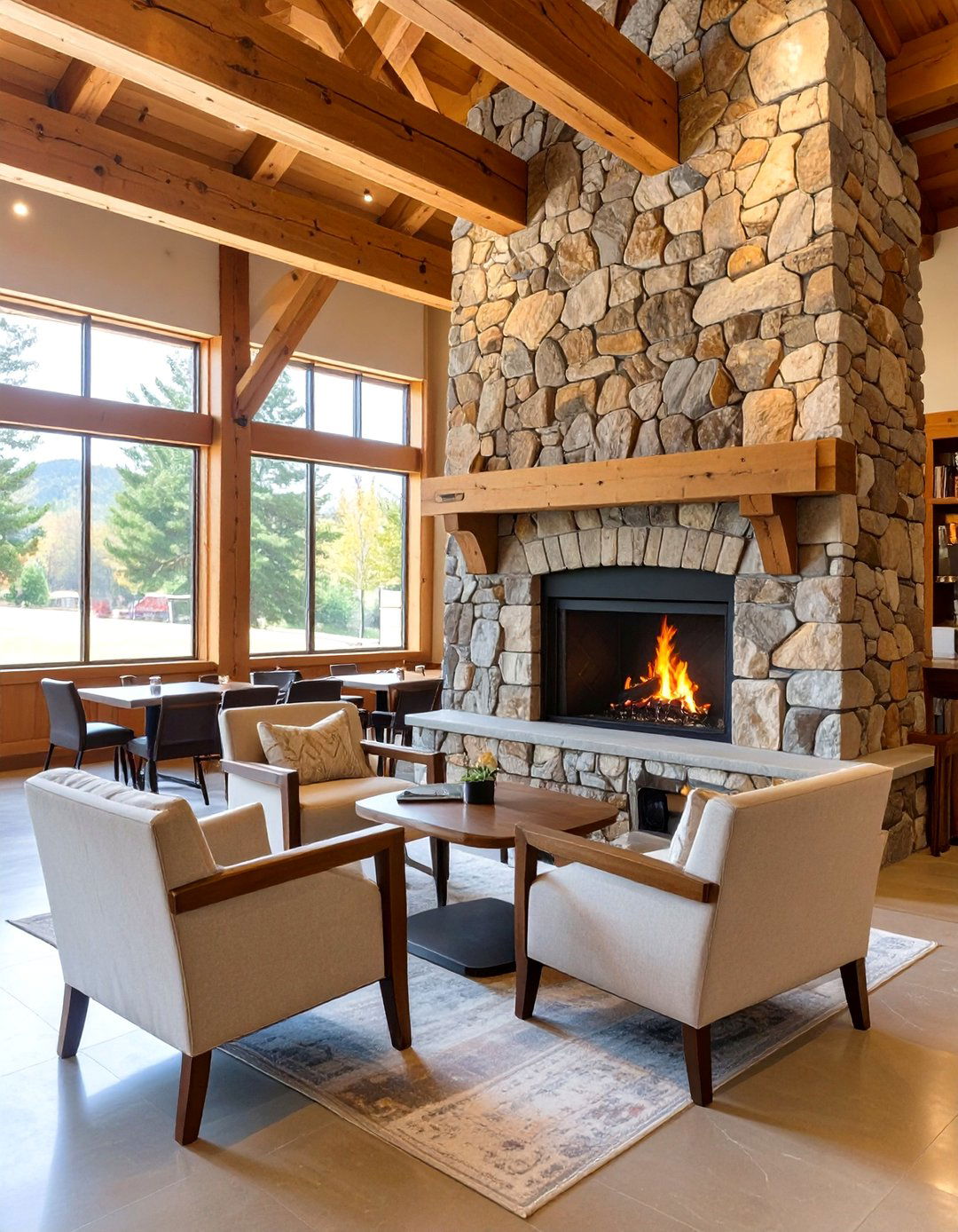 Rustic Lodge Cafe College - 30 colleges for interior design ideas