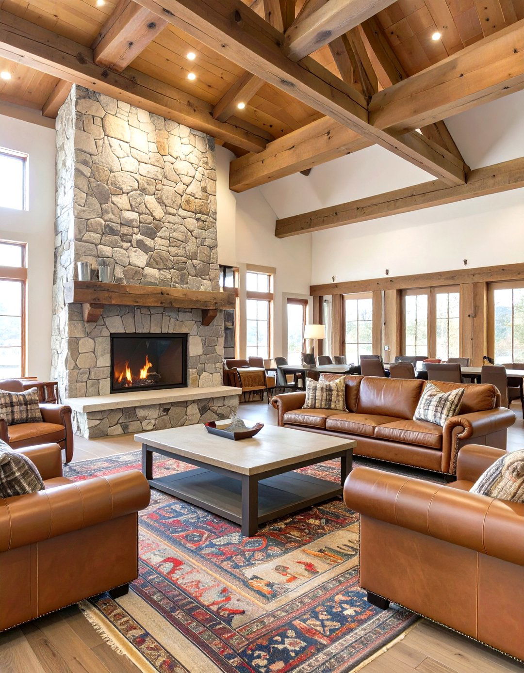 Rustic Lodge Style Student Lounges - 30 interior design colleges ideas